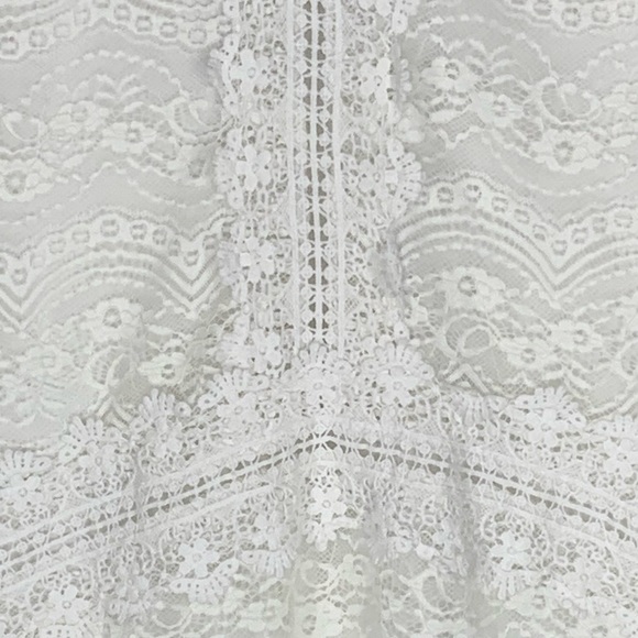 City Triangles~NWT~Sleeveless High Neck Ivory Lace‎ Mini Shift Dress~Sz 2XL - Picture 9 of 14